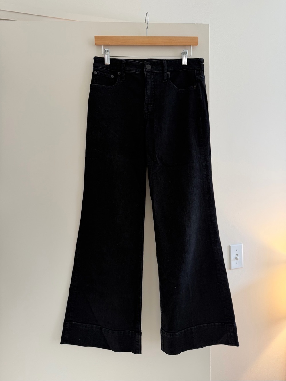J Crew Black Denim Trousers